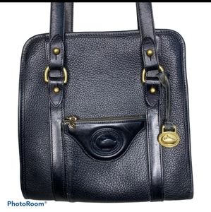 Vintage Dooney & Bourke Black Leather Shou…